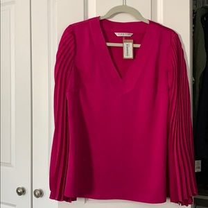 Trina Turk Almande Blouse-Magenta (Medium)